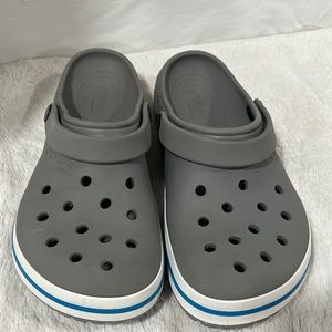 Crocs Gray & White Jibbitz Clog unisex M/9 W/11